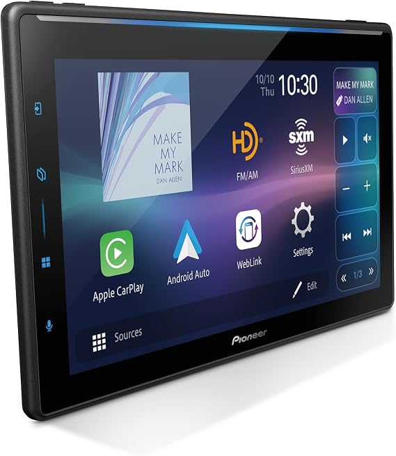Pioneer DMH-WT6000NEX 10.1" HD Touchscreen Floating Display Car Stereo | Digital Multimedia Receiver, Wireless CarPlay & Android Auto, Alexa, Bluetooth, Backup Cam, HD Radio, Hi-Volt RCA, Pxlink App