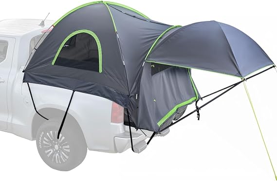 VEVOR Pickup Truck Tent, Fits 5.0-8.2 ft Truck Tents for Camping, Waterproof PU2000 mm 2-3 Person Sleeping Truck Bed Tent, Sturdy Truck Bed Camper Shell with Expandable Awning, Rainfly, Storage Bag