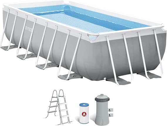 Intex 4M X 2M X 1M prism frame rectangular pool set