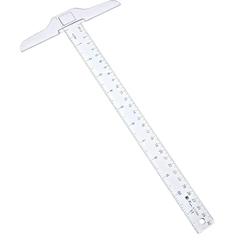 Pangda 1 Pcs 12 Inch T-Square Ruler Plastic for Drafting Drawing