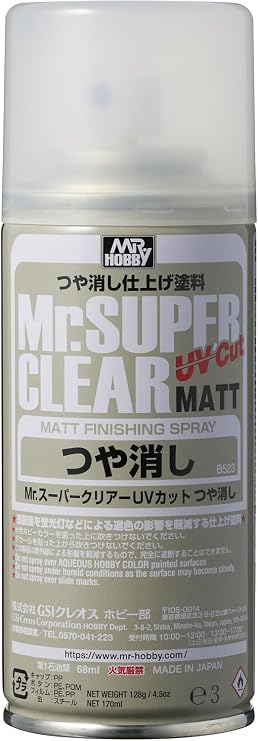 GSI Creos B523 Mr. Super Clear UV Protection Matte Spray 6.1 fl oz 170 ml Hobby Finishing Material