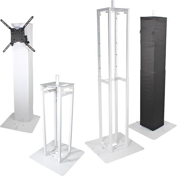 ProX Flex Totem TV Package Adjustable from 3 Ft to 6 Ft with Scrim Cover and Carry Bag