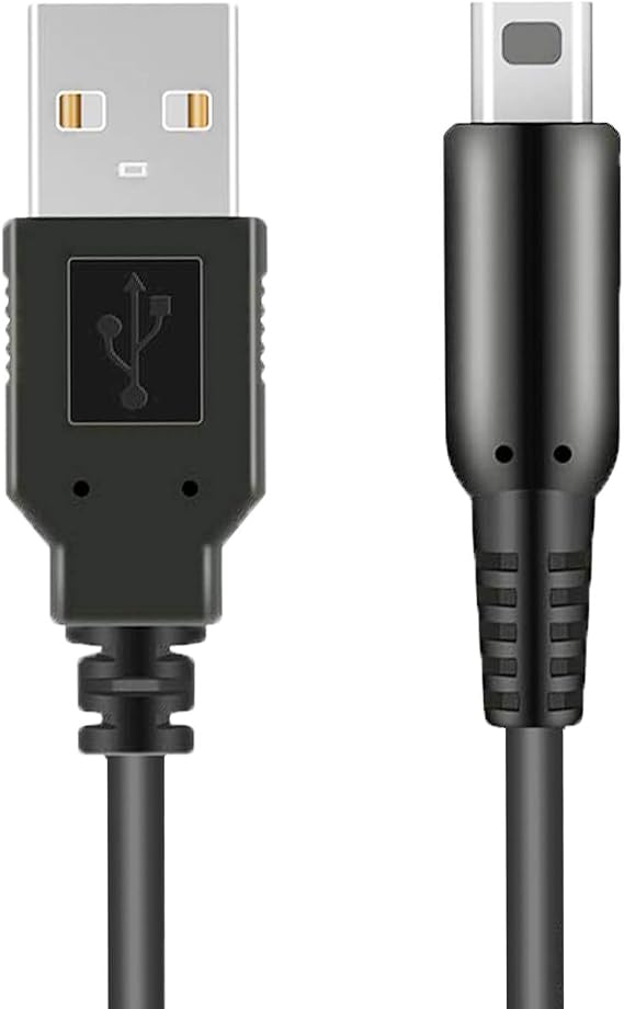 3DS USB Charger Cable, Power Charging Lead for Nintendo 3DS, 2DS, DSi - Black