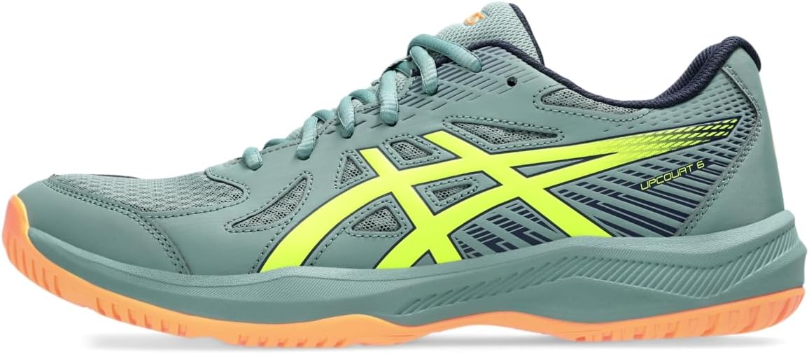 ASICS Men's Upcourt 6 Volleyball Shoes, Oyster Grey/Midnight Blue