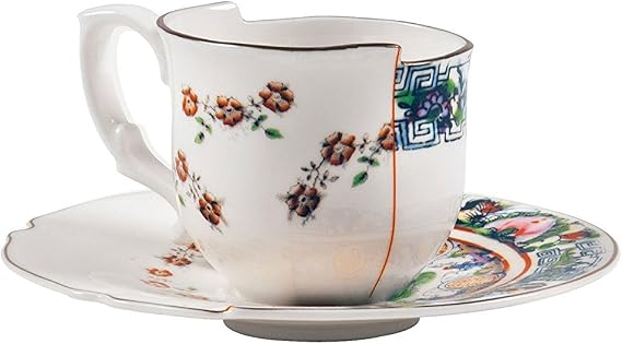 Seletti Hybrid-Tamara Porcelain Coffee Cup With Saucer