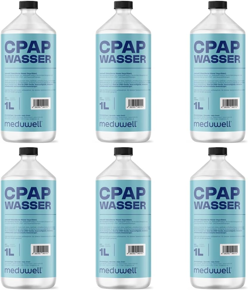 CPAP Water Bidestilled Water for Respiratory Therapy Oxygen Devices Inhalers Humidifiers Cosmetic Applications 1 Litre (6)