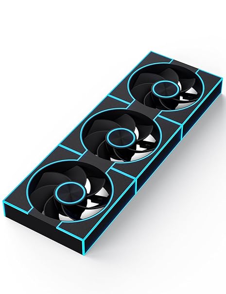 darkFlash 3-Pack 120mm PC Case Fans, PWM ARGB Sync, Addressable RGB Cooling Fans for Computer Case & High Airflow Reverse(DM8R LINE, Black)