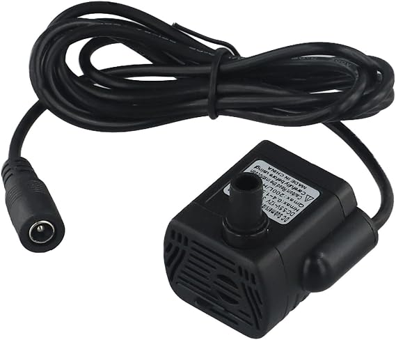 DC 12V Solar Submersible Water Pump, Amphibious Brushless for MINI for Aquarium Fountain Pond, Low Noise <35dB, 200-300L/H Flow, 1.5 M Head, Engineering Plastic(DC5.5V~12V)