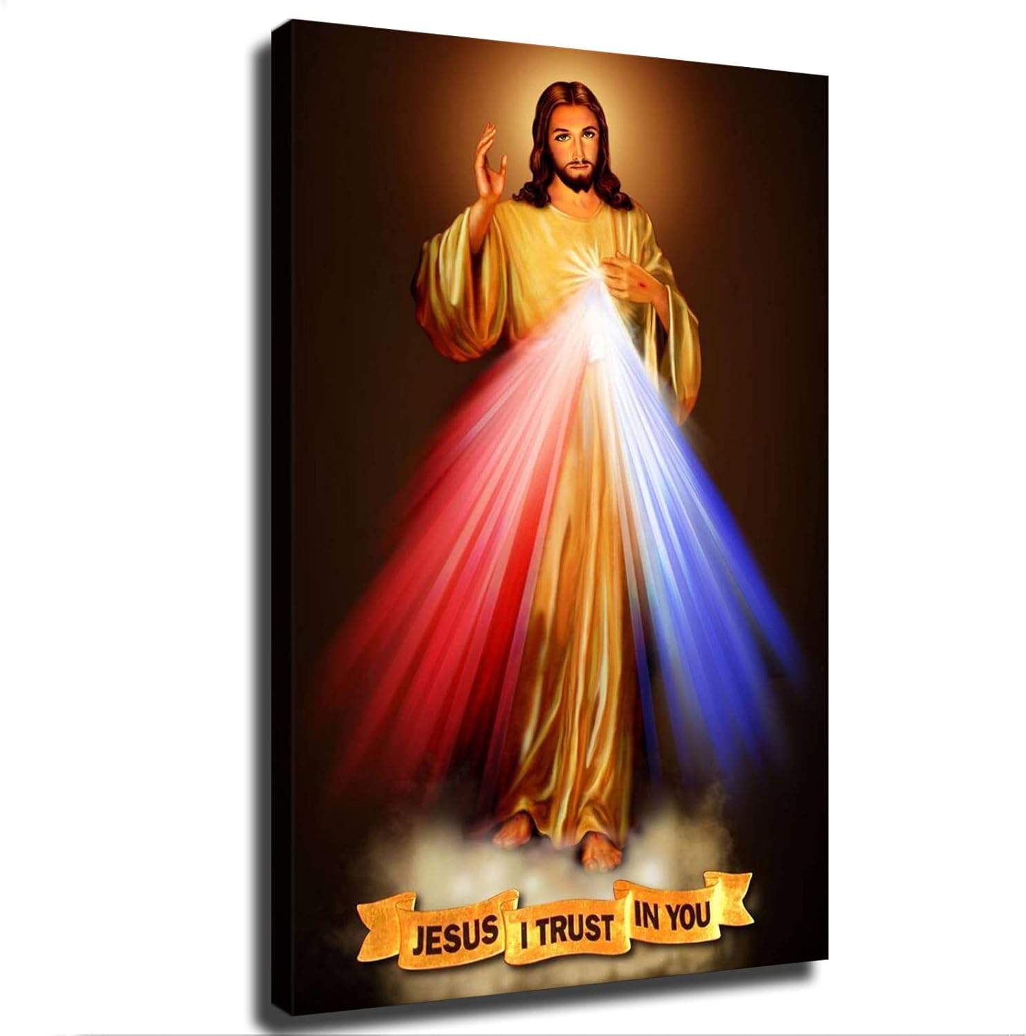 Divine Mercy Jesus Christ Religious Wall Art Printed Poster Picture Bedroom Living Room Decoration Poster Unframed,20×30inch