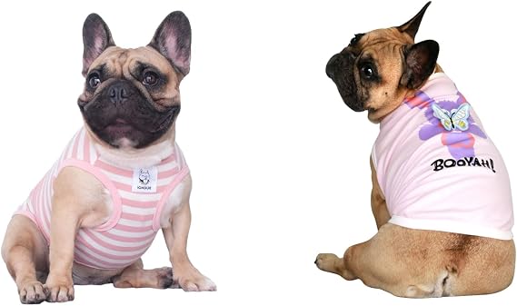 iChoue Pink Stripe Tank and Dog Easter Shirt - L