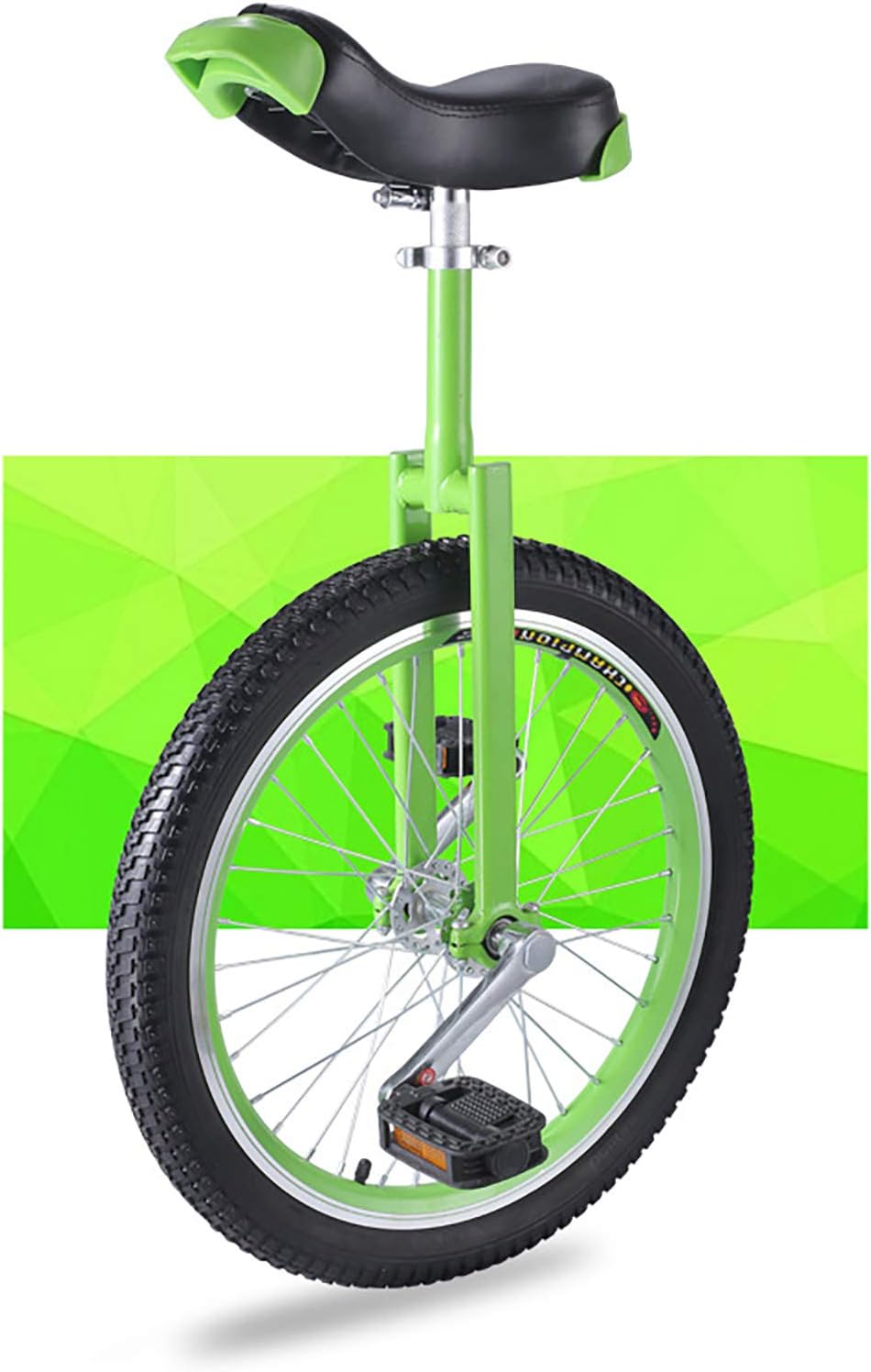 QWEASDF 16,18,20 Unicycle, Skid Proof Wheel Unicycle Bike Mountain Tire Cycling Self Balancing Exercise Balance Cycling Outdoor Sports Fitness Exercise,Green,18'
