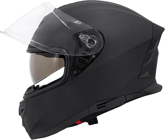 Zorax ZOR-808 Full Face Helmet Motorcycle - Matt Black L (59-60cm)