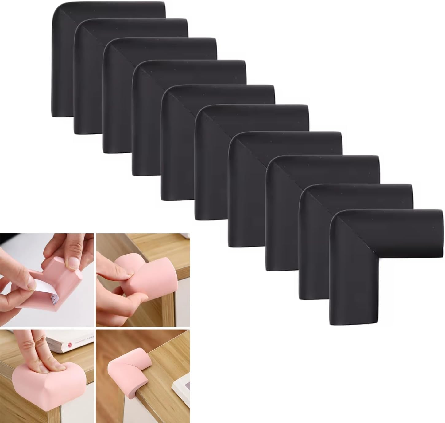 Microcase 3M Yapıştırmalı Sünger Bebek ve Çocuk Köşe Kenar Koruyucu 10in1 Set - AL5235 BEJ