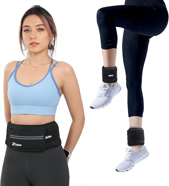Zelus Complete Resistance Bundle: Adjustable Weighted Belt + Ankle Weights for Faster Full-Body Results