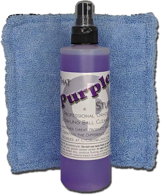 Basic Bowling Ball Starter Kit | that Purple Stuff | 8 oz | CTD Power Pad | USBC Approved | Removes Dirt, Oil & Scuff Marks | Bowling Ball Cleaning Kit | Bowling Supplies
