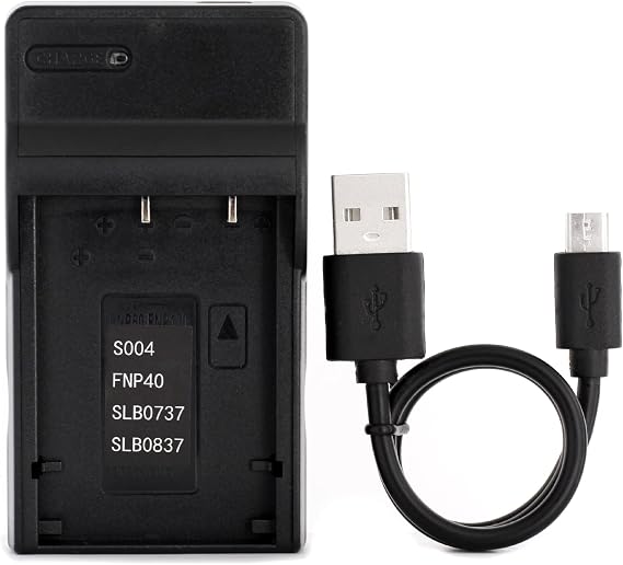 Norifon SLB-0737 USB Charger for Samsung Digimax i5, Digimax L50, L60, L80, i70, L700, L73, NV3, NV5, NV7, NV7 OPS Camera and More