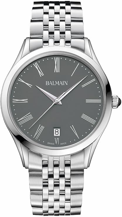 Balmain, Gent, Classic R, Steel, Swiss Made, Quartz, Grey, Stainless Steel 316L, B41013161U