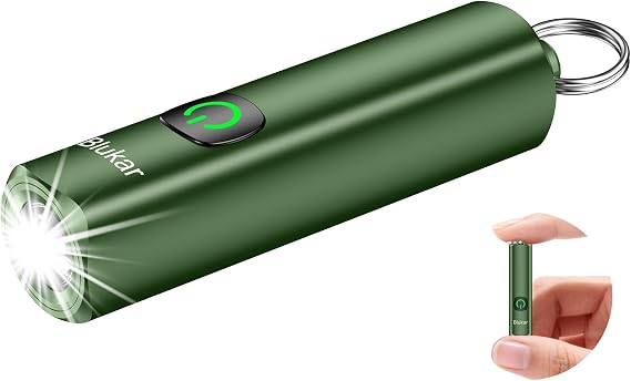 Blukar EDC Rechargeable Keychain Flashlight, 360L Mini Portable Flash Light