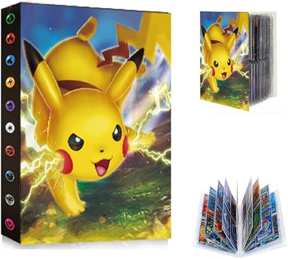 Card Binder for Pokemon, 4 Pocket Collection Card Holder, Trading Card Album Folder, 30 Pages 240 Cards Capacity