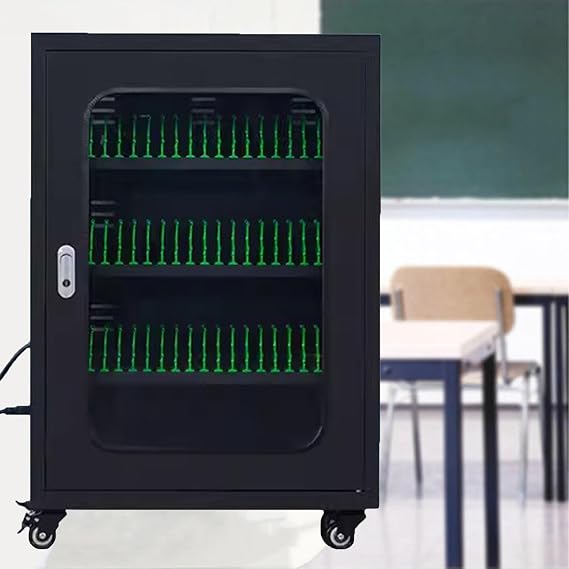 Smartphone Charging Cabinet, Rechargeable USB Mobile Phone Storage Trolley, Mobile Phone Charging Station for Airport School Company,60slots