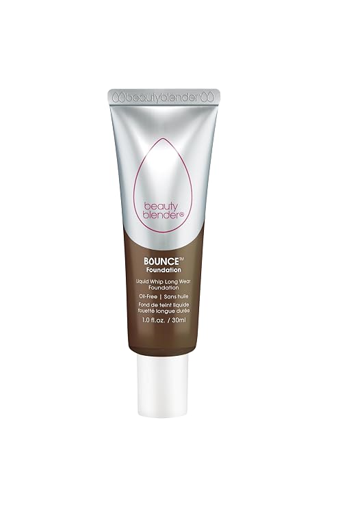 Beautyblender Bounce Liquid Whip Long Wear Foundation, Full Coverage Natural Matte Makeup Foundation, Oil Free 24 Hour Wear, 4.75 N Deep Mocha Version 2.0