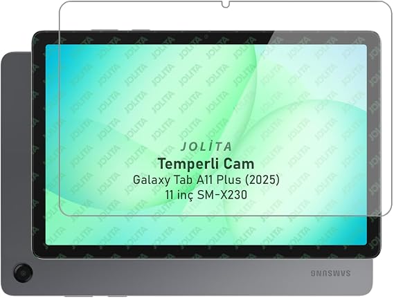 Jolita Samsung Galaxy Tab A11 + Plus 11 inç Uyumlu Temperli Ekran Koruyucu Kırılmaz Cam X230NZAPTUR 11"