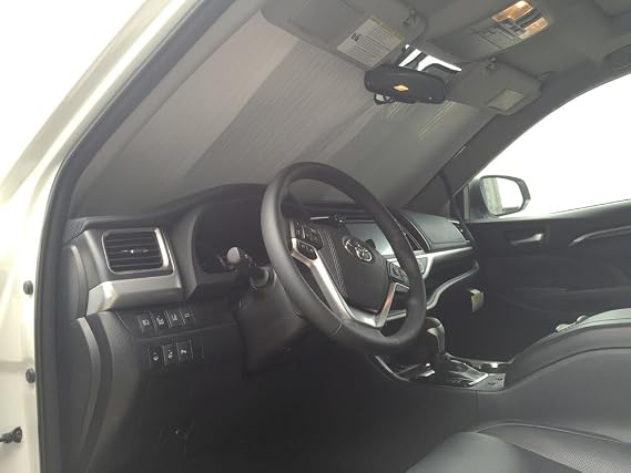 HeatShield, The Original Windshield Sun Shade, Custom-Fit for Toyota Highlander SUV 2014, 2015, 2016 Silver Series