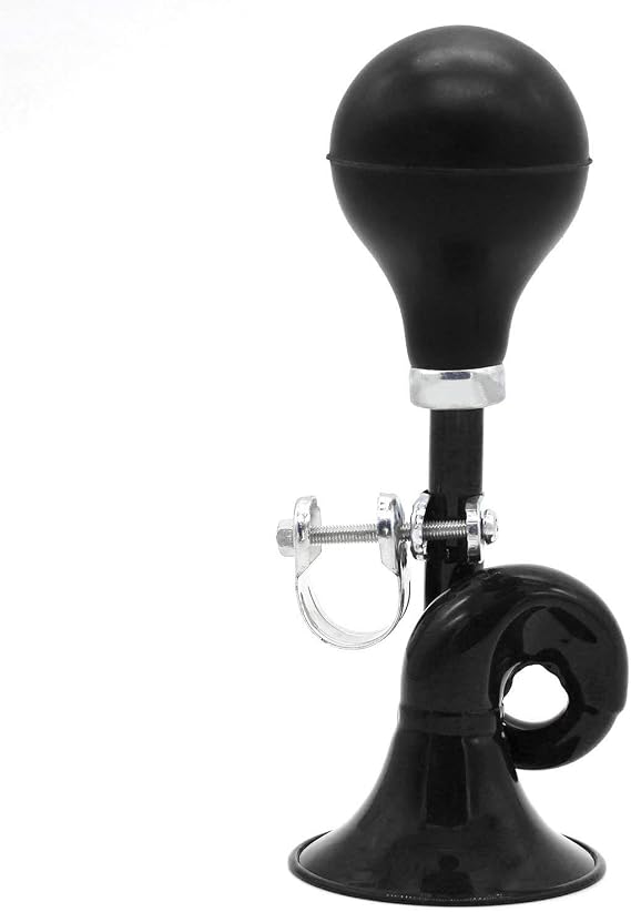 Coolrunner Bugle Horn, Retro Clown Horn, Kids Bike Horn, Classic Vintage Metal Twist Loudspeaker Siren Hooter Snail Air Horn for Vehicles Bicycles Golf Cart