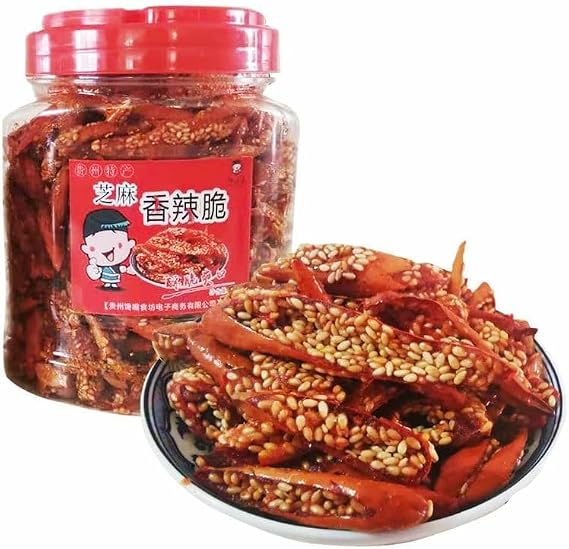 Sesame Chili Crisp Crispy Chili (138g/4.86oz)Guizhou Specialty Chili Crispy Chili Pepper Crispy Chili,Hot Pepper Sauce,Condiments,Delicious Chinese specialty snacks (1can)