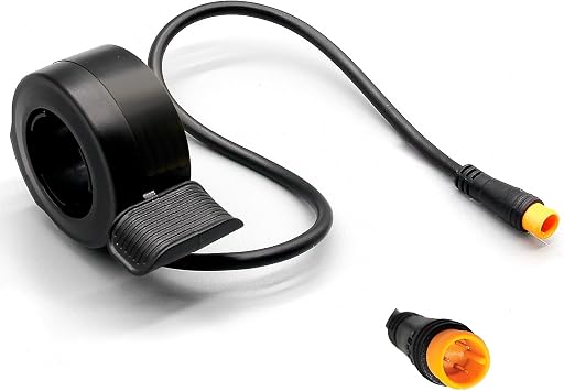 EBike 130X Thumb Throttle 24V 36V 48V 60V 72V Right/Left Hand SM/Waterproof Connector,E Bike Speed Control for Electric Bicycle Scooter Accessories Waterproof Plug