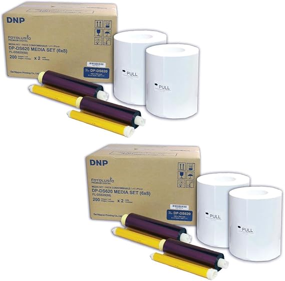 400 pieces per roll for DNP 2X 6x8 die submedia DS620A printer 2 pieces