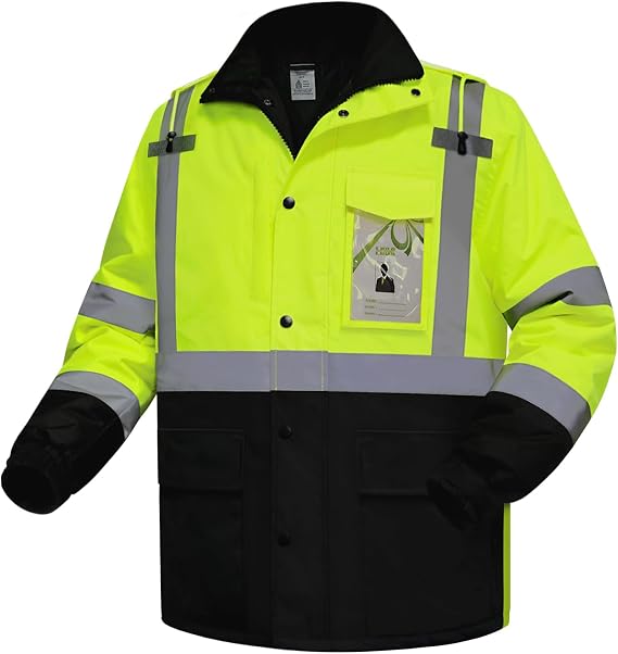 Hi Vis Safety Jackets for Men, Safety Jackets, Yellow-B, XL