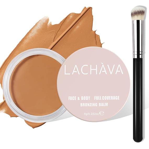 LOKFAR Full Coverage Cream Concealer Kit with Brush - Hydrating Waterproof Under-Eye Concealer for Concealing Dark Circles, Acne, Blemishes, Pores, and Spots (#08)
