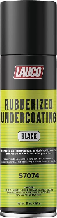 LAUCO Rubberized Undercoating Black 15oz Aerosol Spray Paint Can with Aerosol Spray Gun - Pack of 12