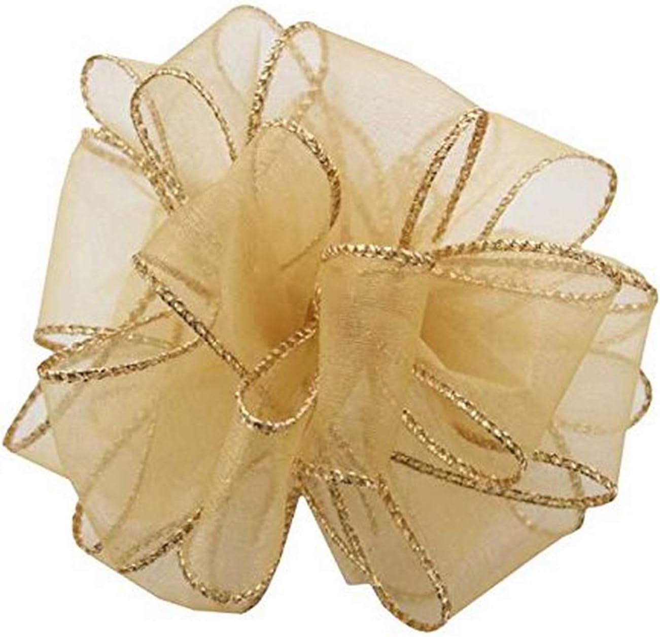 Berwick Offray DWI Sheer Essence Wired Edge Ribbon-1-12 Wide X 50 Yards-Gold