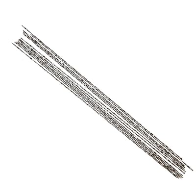 12PCS Scroll Saw Blades, Wood Saw Blades, Spiral Teeth Wood Metal Plastic Cutting High Carbon Steel, 5.12 Inch, for Wood Metal Plastic Cutting Sawing Carve 5# Saw Blade