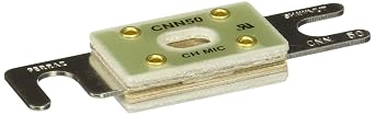 Mersen CNN GMG Forklift Truck Fuse, 130VAC/75VDC, 2.5kA AC/DC, 50 Ampere, 57/64" Diameter x 3-3/16" Length
