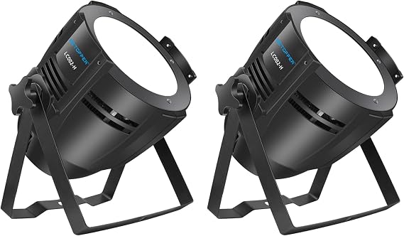 Betopper 200W COB Stage Lights, Warm/Cold White,Spotlight DMX/Master(2P) | 200W Power Spotlight,High Brightness,Natural Lighting Source,Restore Real Color, for Church, Wedding, Theater, Photo Studio