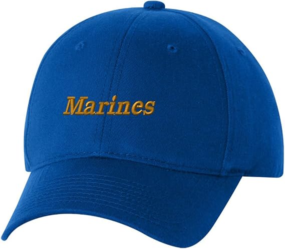 Marines Logo Custom Personalized Embroidery Embroidered Baseball Hat Cap