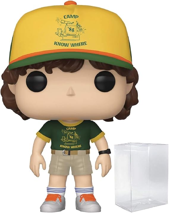 Funko POP [Stranger Things] - Dustin Henderson at Camp Pop! Vinyl Figure (Bundled with Compatible Pop Box Protector Case), Multicolor, 3.75 inches