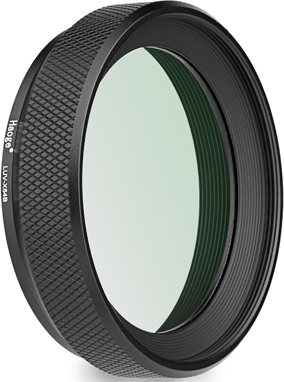 Haoge LUV-X54B Metal Lens Hood with MC UV Protection Multicoated Ultraviolet Lens Filter for Fujifilm X100VI Fuji X100V Camera Black