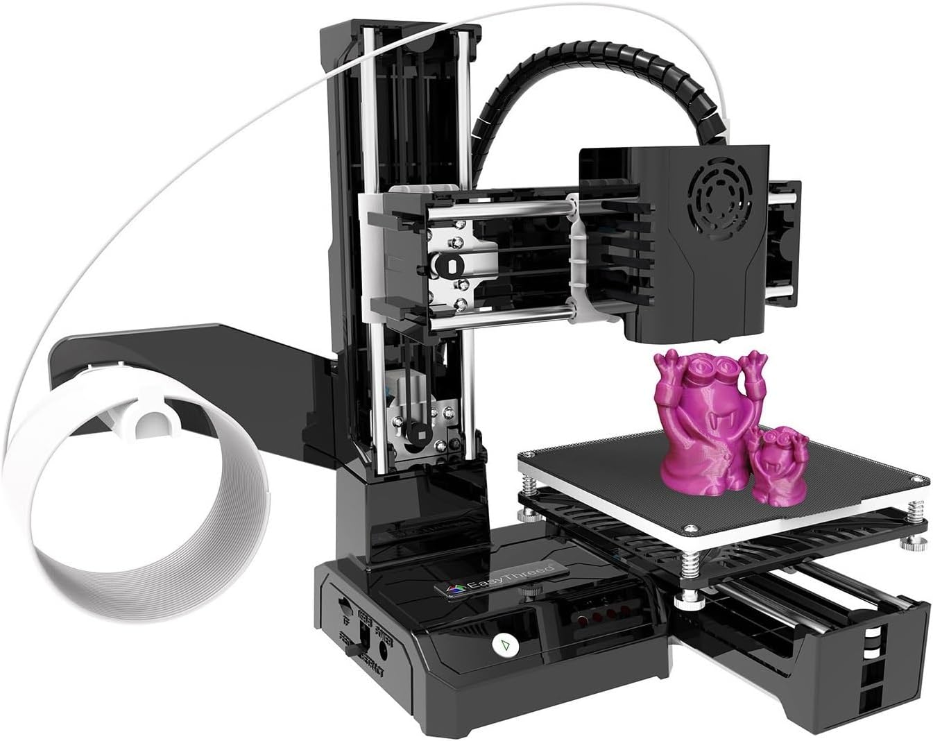 3D Printer, Mini Printer, 3D Printer, Main Unit, Easy Assembly, High Precision, Silent Shaping, Compatible with Multiple Color Modeling, Printing Machine, 3.9 x 3.9 x 3.9 inches 100 x 100 x 100 mm