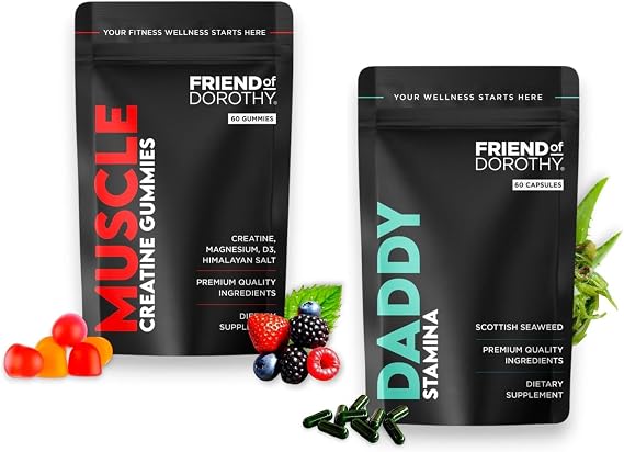 Muscle & Vitality Bundle Build Muscle and Support Male Vitality - 60 Muscle Gummies & 60 Daddy Capsules