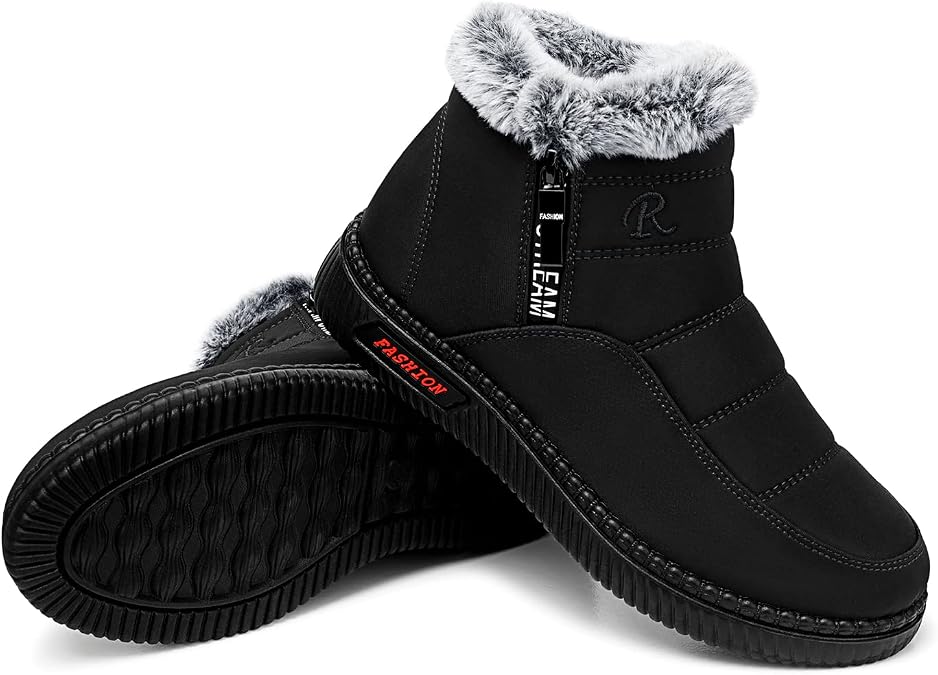 TEMOFON Womens Warm Snow Boots: Waterproof Ankle Winter Shoes