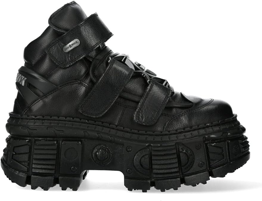New Rock WALL285-S2 Womens Leather Platform Goth Boots