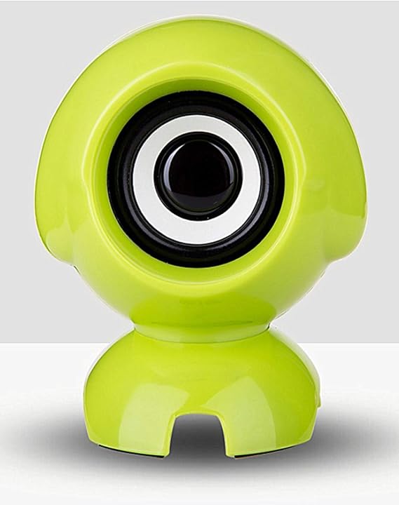 Computer Speaker PC Speaker Single Design Save Space USB Powered Stereo Surround Wired Cute Creative Stereo Surround 3.5 Audio Interface Device Green
