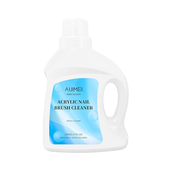 500ml Acrylic Nail Brush Cleaner Liquid Acrylic for Cleaning Nails Gel Polish Paint Brush Cleaner 17Fl.oz