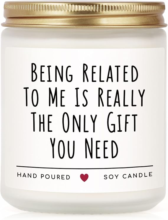 Funny Gifts for Brother Fathers Day, Brother Birthday Gifts, Brothers Gift from Sister, Soy Wax Lavender Candles for Siblings, Sister, Nephew, Friends