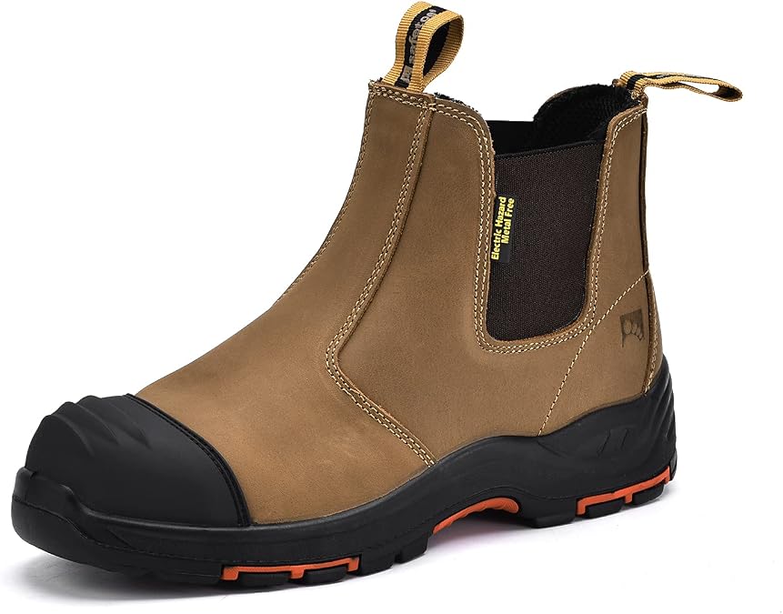 SAFEYEAR Water Resistant Safety Work Boots [CE Certified] - 8025 Free Sock S3 Site Safety Shoes with Lightweight