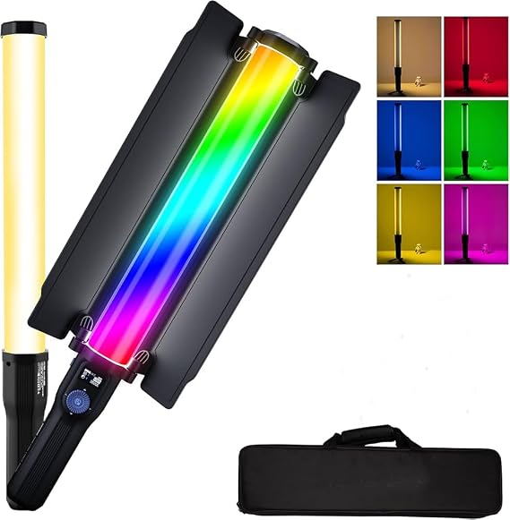 730 Led RGB Stick Çubuk Led Foto Video Işık Rgb Led Işık Çubuğu Telefonla kontrol Çantalı 30w